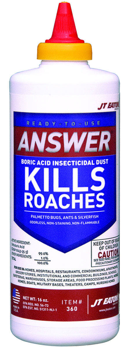JT Eaton 360 Answer Insecticidal Dust, Powder, 16 oz Bottle White