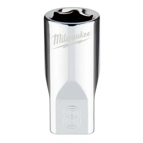 Socket, 8 mm Socket, 1/4 in Drive, 6-Point, Chrome Vanadium Steel, Chrome Silver Socket, 8 mm Socket, 1/4 in Drive, 6-Point, Chrome Vanadium Steel, Chrome Silver