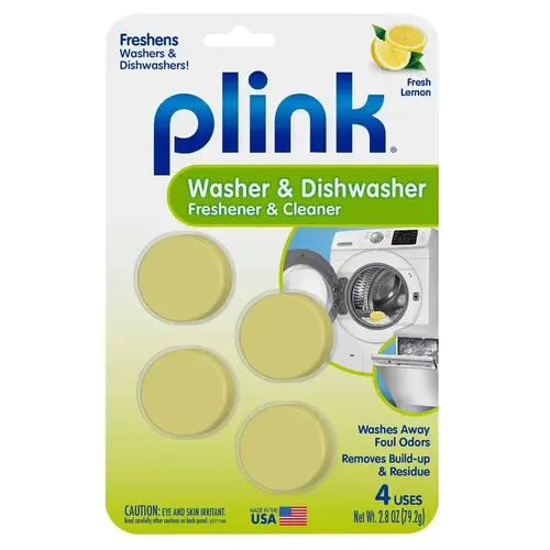 Dishwasher Freshener and Cleaner, Fresh Lemon, 2.8 oz Pack, Tablet - pack of 4