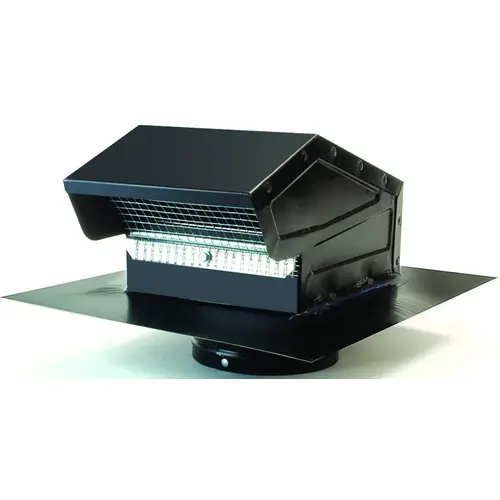 Goose Neck Ventilator, Black, Galvanized