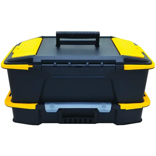 Click 'n' Connect Series Tool Box, 30 lb, Plastic, Black/Yellow, 2-Drawer Click 'n' Connect Series Tool Box, 30 lb, Plastic, Black/Yellow, 2-Drawer