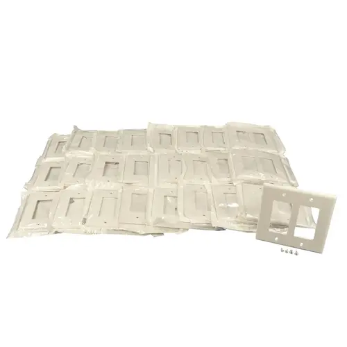80609-W Wallplate, 3-1/8 in L, 4.94 in W, 2 -Gang, Thermoset Plastic, White, Smooth 80609-W Wallplate, 3-1/8 in L, 4.94 in W, 2 -Gang, Thermoset Plastic, White, Smooth