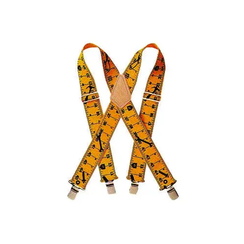 Custom Leathercraft Ruler Pattern Work Suspenders Yellow