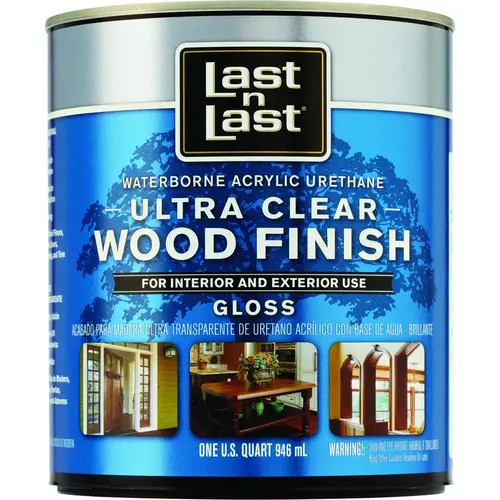 Ultra Clear Wood Finish, Gloss, Liquid, Ultra Clear, 1 qt, Can