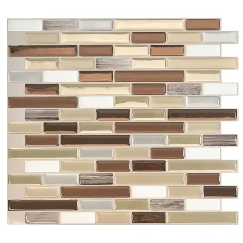 Mosaik Series Wall Tile, 9.1 in L Tile, 10.2 in W Tile, Straight Edge, Muretto Durango Pattern - pack of 24