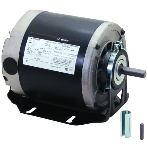 Electric Motor, 0.25 hp, 1-Phase, 115 V, 1/2 in Dia x 1-1/2 in L Shaft, Sleeve Bearing Gray Electric Motor, 0.25 hp, 1-Phase, 115 V, 1/2 in Dia x 1-1/2 in L Shaft, Sleeve Bearing Gray