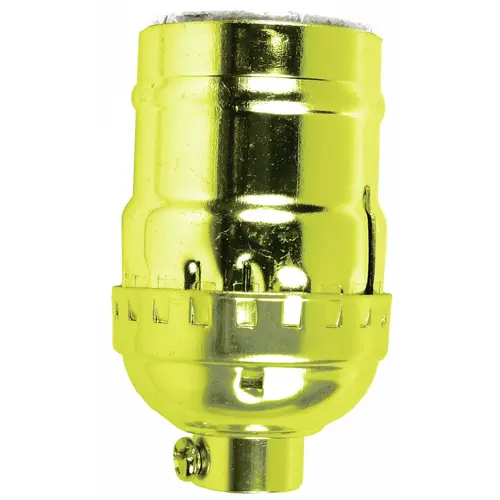 Keyless Medium Base Lamp Socket, Brass Keyless Medium Base Lamp Socket, Brass