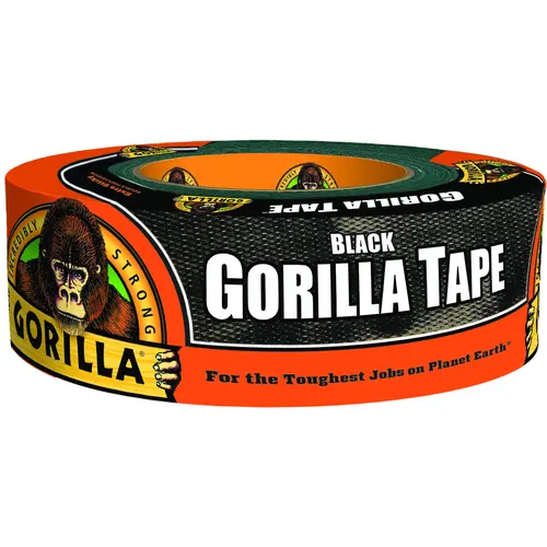 6003001 Duct Tape, 25 yd L, 3 in W, Cotton/Polymer Backing, Black