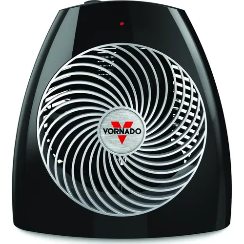 Vortex Electric Heater, 12.5 A, 120 V, 1500 W, 3-Heating Stage, Black/Champagne