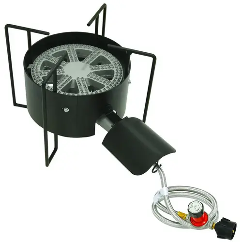 Bayou Cooker with Hose Guard, 1-Burner, LPG, 210,000 Btu, Manual Ignition, Steel Black Bayou Cooker with Hose Guard, 1-Burner, LPG, 210,000 Btu, Manual Ignition, Steel Black