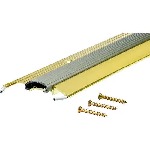 Low Threshold, 36 in L, 3-3/4 in W, Aluminum, Brite Gold Low Threshold, 36 in L, 3-3/4 in W, Aluminum, Brite Gold