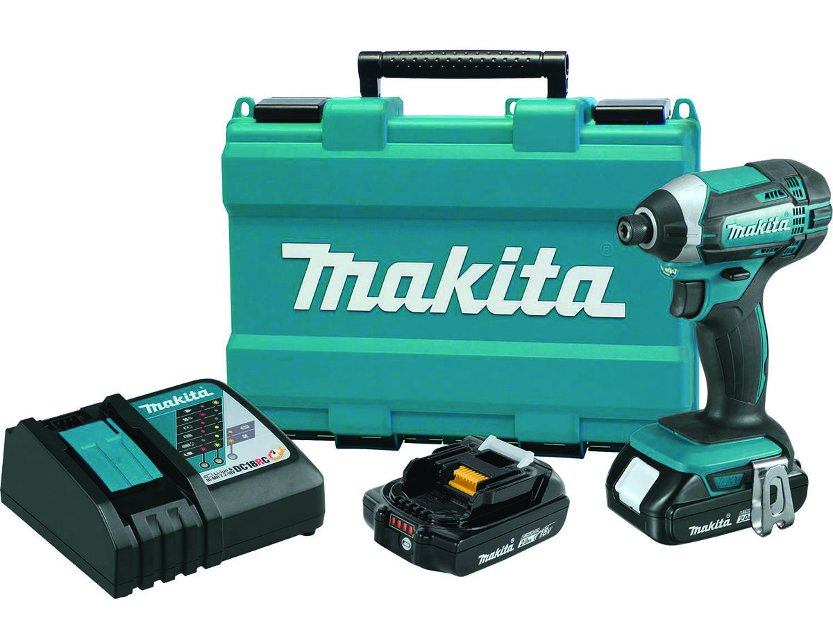 Makita XDT11SY XDT11R Impact Driver Kit, Battery Included, 18 V, 2 Ah, 1/4 in Drive, Hex Drive, 3500 ipm