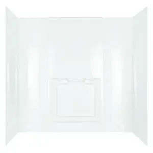 Delta 40184 Bathtub Wall Set, 42 in L, 30 in W, 60 in H, Polystyrene, Adhesive Installation, White