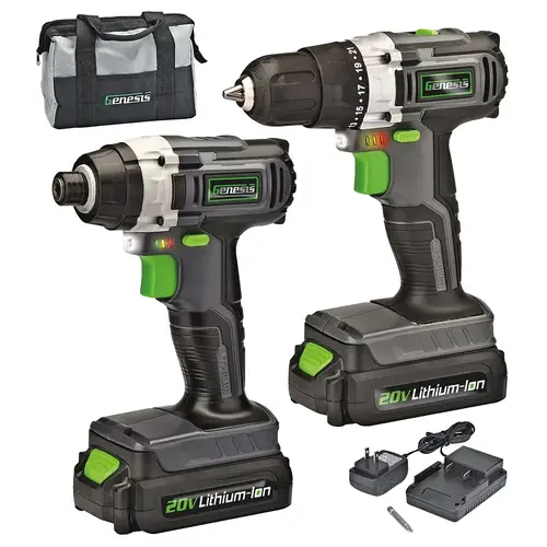 Combination Kit, Battery Included, 20 V, 2-Tool, Tools Included: (1) Drill, (1) Impact Driver Combination Kit, Battery Included, 20 V, 2-Tool, Tools Included: (1) Drill, (1) Impact Driver