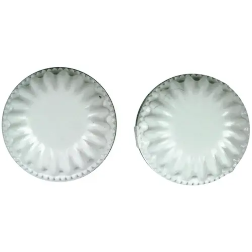 Lock-Up Cap, Plastic, White Pair
