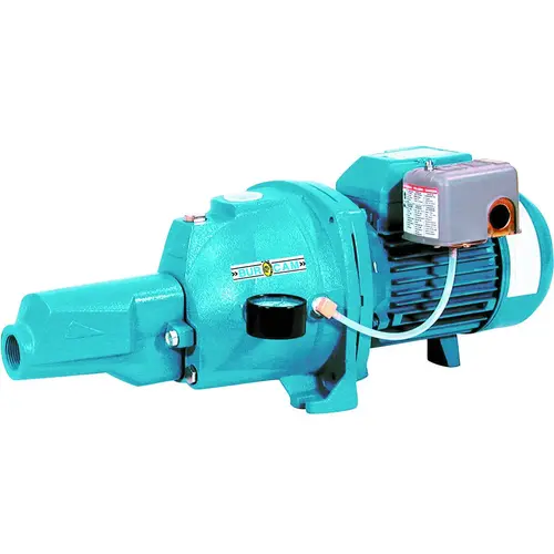 Jet Pump, 8 A, 115 V, 0.5 hp, 1 in Connection, 80 ft Max Head, 10.8 gpm, Iron