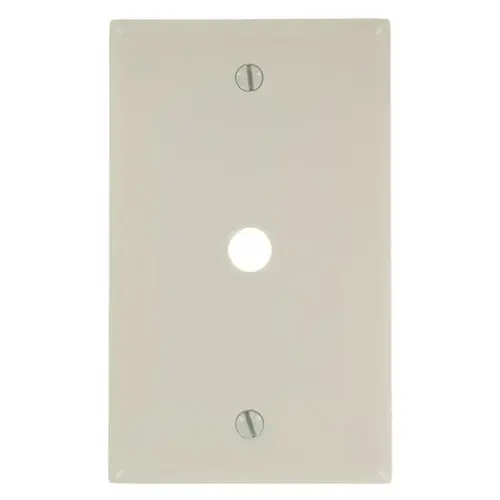 Wallplate, 4-1/2 in L, 2-3/4 in W, 1 -Gang, Plastic, Almond, Smooth Wallplate, 4-1/2 in L, 2-3/4 in W, 1 -Gang, Plastic, Almond, Smooth