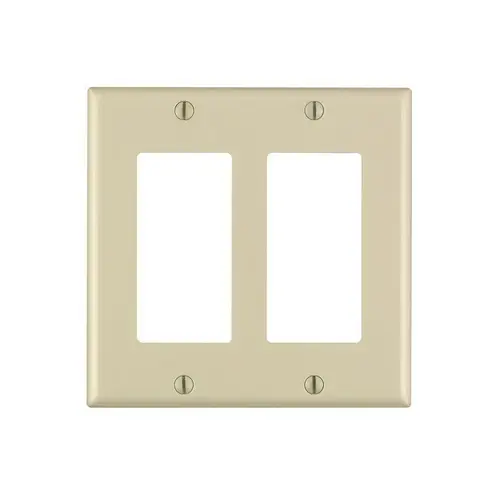 80409-I Wallplate, 4-1/2 in L, 4.56 in W, 2 -Gang, Thermoset Plastic, Ivory, Smooth 80409-I Wallplate, 4-1/2 in L, 4.56 in W, 2 -Gang, Thermoset Plastic, Ivory, Smooth