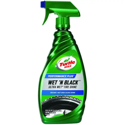 WET'N BLACK Tire Shine, 23 fl-oz, Liquid, Fresh Leather White