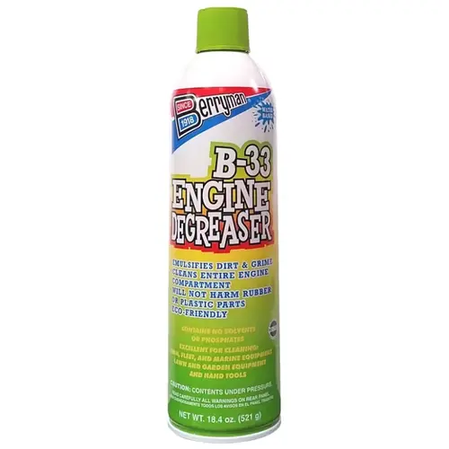 Engine Degreaser, 18.4 oz Aerosol Can, Liquid Clear/Yellow