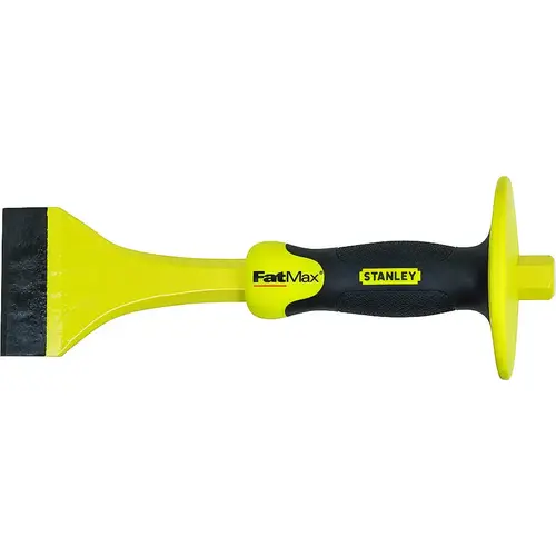 Floor Chisel, 3 in Tip, Flat Tip, 5.11 in Handle, Ergonomic Handle, Rubber Handle, Steel Black/Yellow Floor Chisel, 3 in Tip, Flat Tip, 5.11 in Handle, Ergonomic Handle, Rubber Handle, Steel Black/Yellow