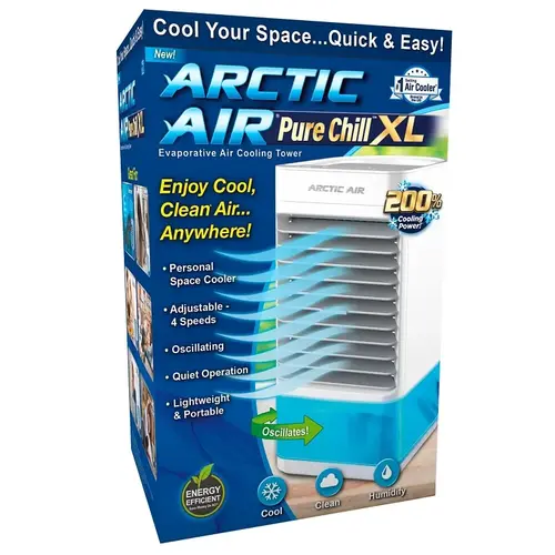 Pure Chill XL Series Air Cooling Tower, 4-Speed White