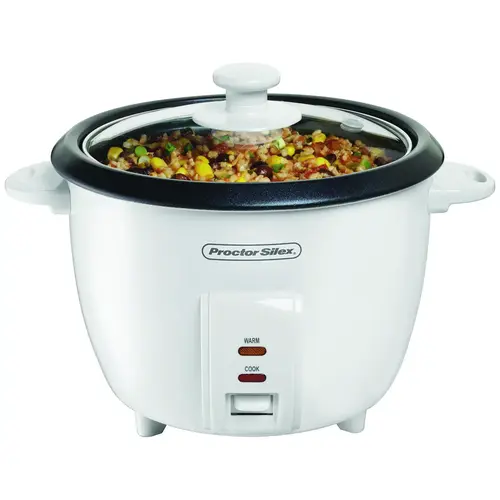 37533 Rice Cooker, 10 Cups Capacity, White