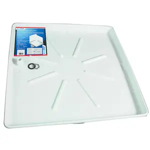 Camco 20752 Washing Machine Drain Pan, Polypropylene, White, Matte