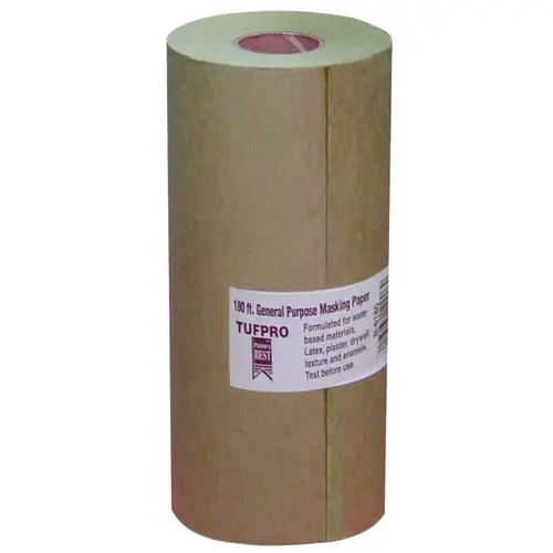 EasyMask Trim Masking Paper, 180 ft L, 6 in W, Brown