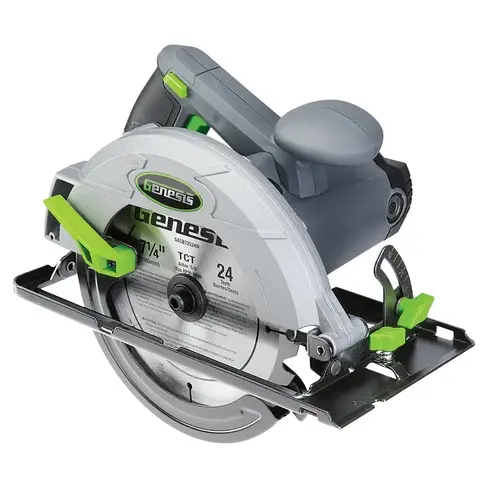 Circular Saw, 13 A, 7-1/4 in Dia Blade, 2-7/16 in D Cutting, 45 deg Bevel Circular Saw, 13 A, 7-1/4 in Dia Blade, 2-7/16 in D Cutting, 45 deg Bevel