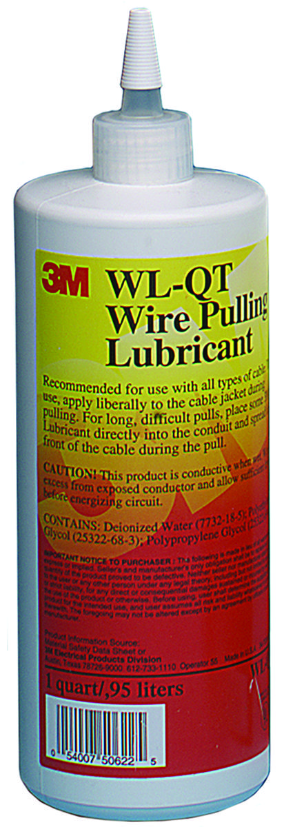 water based wire pulling lubricant 3M Clear Wire Pulling Lubricant WLC-QT (1 quart), Clear Colorless Gel, Slow  Drying Lubricant, Non-Corrosive to Steel, Copper and Aluminum: Industrial  Lubricants: Amazon.com: Industrial & Scientific main image 1