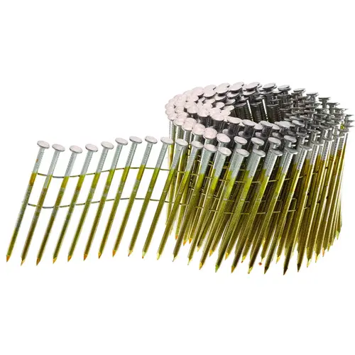 Nail, 2-3/8 in L, Steel, te, Full Round Head, Ring Shank Gray - pack of 6000