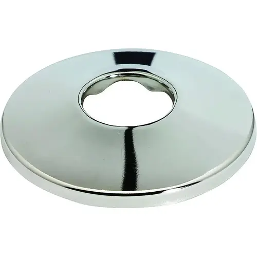 Bath Flange, 3-1/2 in W, Plastic, Chrome