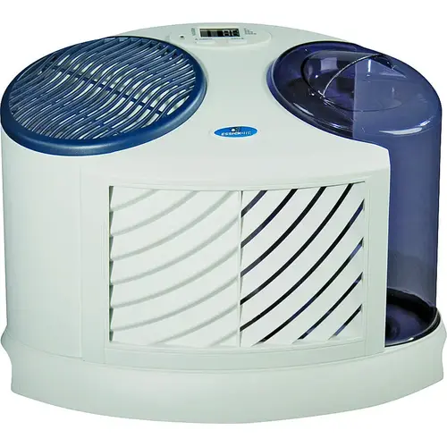 Evaporative Humidifier, 120 V, 4-Speed, 1000 sq-ft Coverage Area, 2 gal Tank, Digital Control Blue/White
