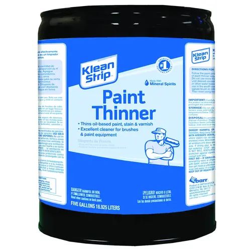Paint Thinner, Liquid, Aromatic Hydrocarbon, Water White, 5 gal, Can Paint Thinner, Liquid, Aromatic Hydrocarbon, Water White, 5 gal, Can