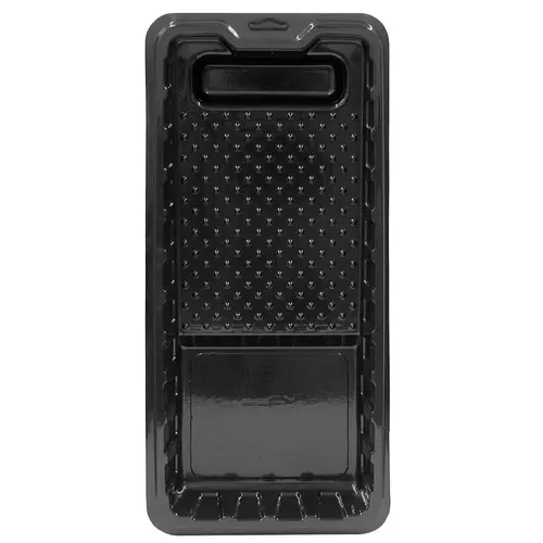 Paint Tray, 14-1/2 in L, 4 in W, 0.5 qt Capacity, Plastic, Black