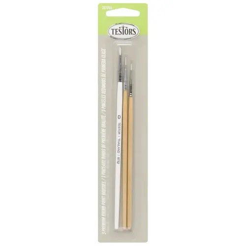 Premium Craft & Hobby Paint Brush Kit, Blue pack of 3