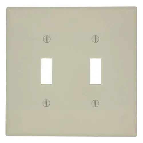 80509-I Wallplate, 4-7/8 in L, 4.94 in W, 2 -Gang, Plastic, Ivory 80509-I Wallplate, 4-7/8 in L, 4.94 in W, 2 -Gang, Plastic, Ivory