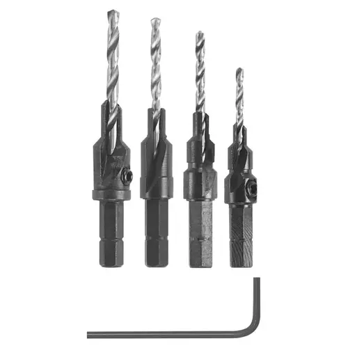 Screw Pilot Bit Set, 1/4 in Shank, Hex Shank - pack of 5 Screw Pilot Bit Set, 1/4 in Shank, Hex Shank - pack of 5
