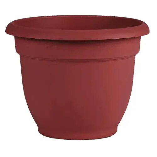 Planter, 16 in Dia, 17.6 in W, Bell, Ariana Design, Plastic, Burnt Red, Matte Planter, 16 in Dia, 17.6 in W, Bell, Ariana Design, Plastic, Burnt Red, Matte