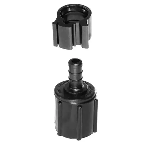 PEXLOCK Swivel Pipe Adapter, 3/8 x 1/2 in, BSPT, Polysulfone, Black, 100 psi Pressure Pair PEXLOCK Swivel Pipe Adapter, 3/8 x 1/2 in, BSPT, Polysulfone, Black, 100 psi Pressure Pair