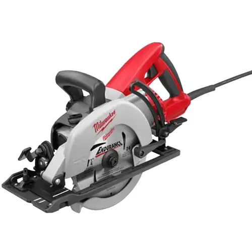Circular Saw, 15 A, 7-1/4 in Dia Blade, 5/8 in Arbor, 51.5 deg Bevel Red Circular Saw, 15 A, 7-1/4 in Dia Blade, 5/8 in Arbor, 51.5 deg Bevel Red