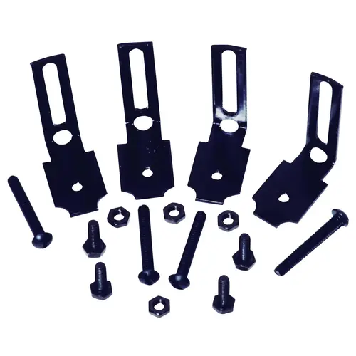 Rail Fastener, Black, For: 1-1/4 in Classic and Metropolitan Rail Systems - pack of 4