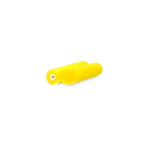 Roller Cover, 3/8 in Thick Nap, 6 in L, Foam Cover, Yellow Pair