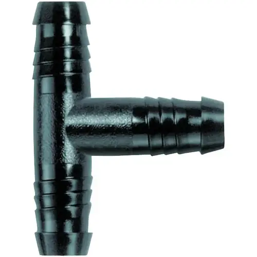 EZ Series Swing Pipe Tee, 1/2 in Connection, Spiral Barb, Polyethylene, Black EZ Series Swing Pipe Tee, 1/2 in Connection, Spiral Barb, Polyethylene, Black
