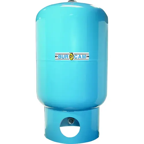 Pressure Tank, 20 gal Capacity, 100 psi Working, Stainless Steel blue