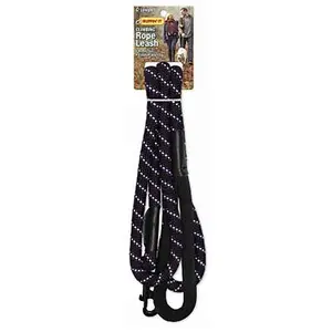 Ruffin It 80124 80124 Rope Leash, 6 ft L, 5/8 in W, Black/Purple
