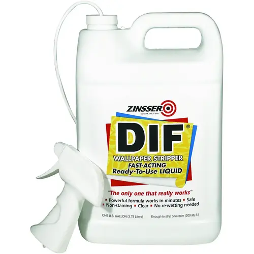 DIF Wallpaper Stripper, Liquid, 1 gal - pack of 4 DIF Wallpaper Stripper, Liquid, 1 gal - pack of 4