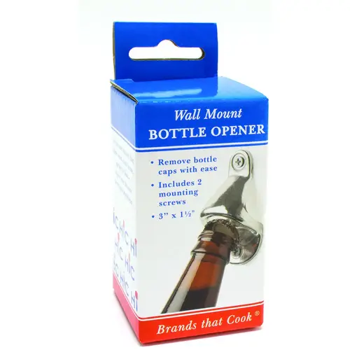 Bottle Opener, Aluminum, 3 in OAL Silver Bottle Opener, Aluminum, 3 in OAL Silver