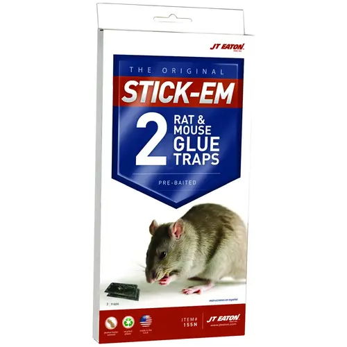 Glue Trap, 5 in W, 10 in H Clear/Pale Yellow - pack of 2